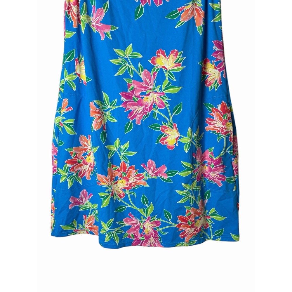 Tommy Bahama Blue Pink Tropical Floral Off The Shoulder Beach Dress SS500071 M - Picture 4 of 7